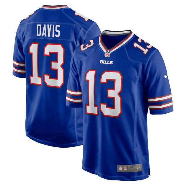 mens nike gabriel davis royal buffalo bills team game player jersey